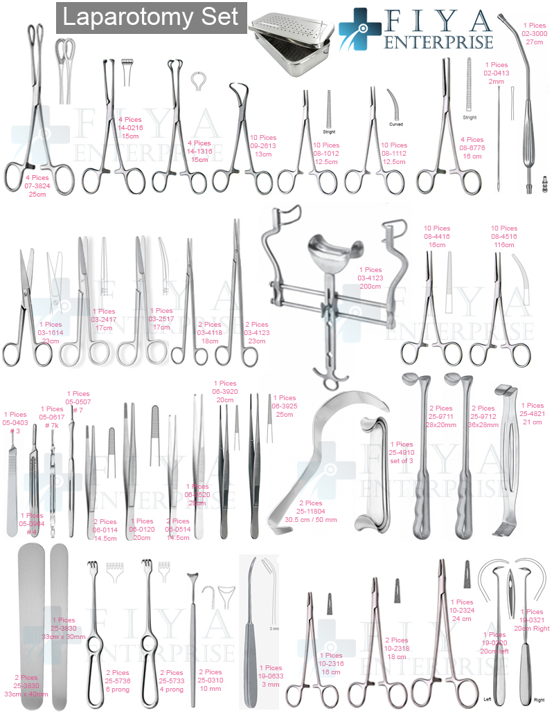 Laparotomy instruments set Premium Quality, Surgery kit