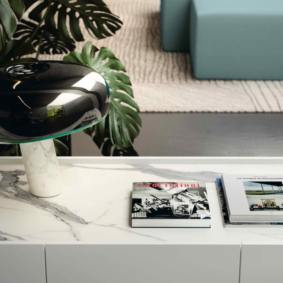 Fine Italian quality Ceramic Office furniture sideboard tops ROCK EDELWEISS customized sizes from 70x70 up to 320x150cm