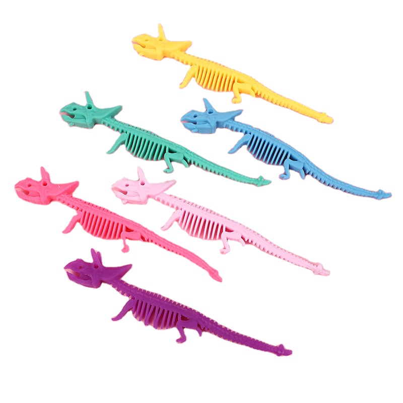 Children DIY Best Selling Multicolor TPR Stress Relieve Fish Skeleton Fidget Sensory Squeeze Toys For Adults Kids