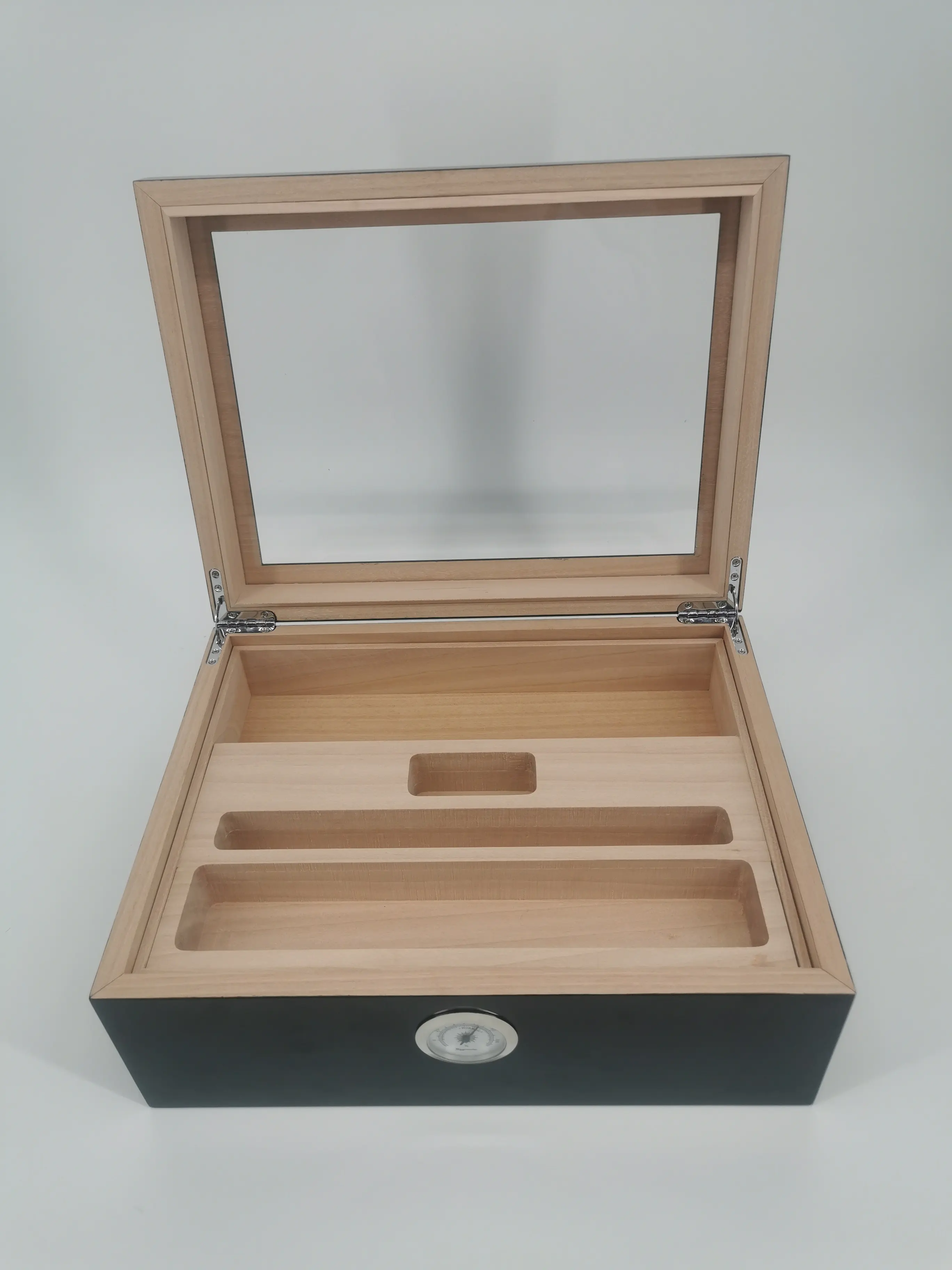 Solid Wood Cigar Humidor Box Case Wooden Cigar Humidor