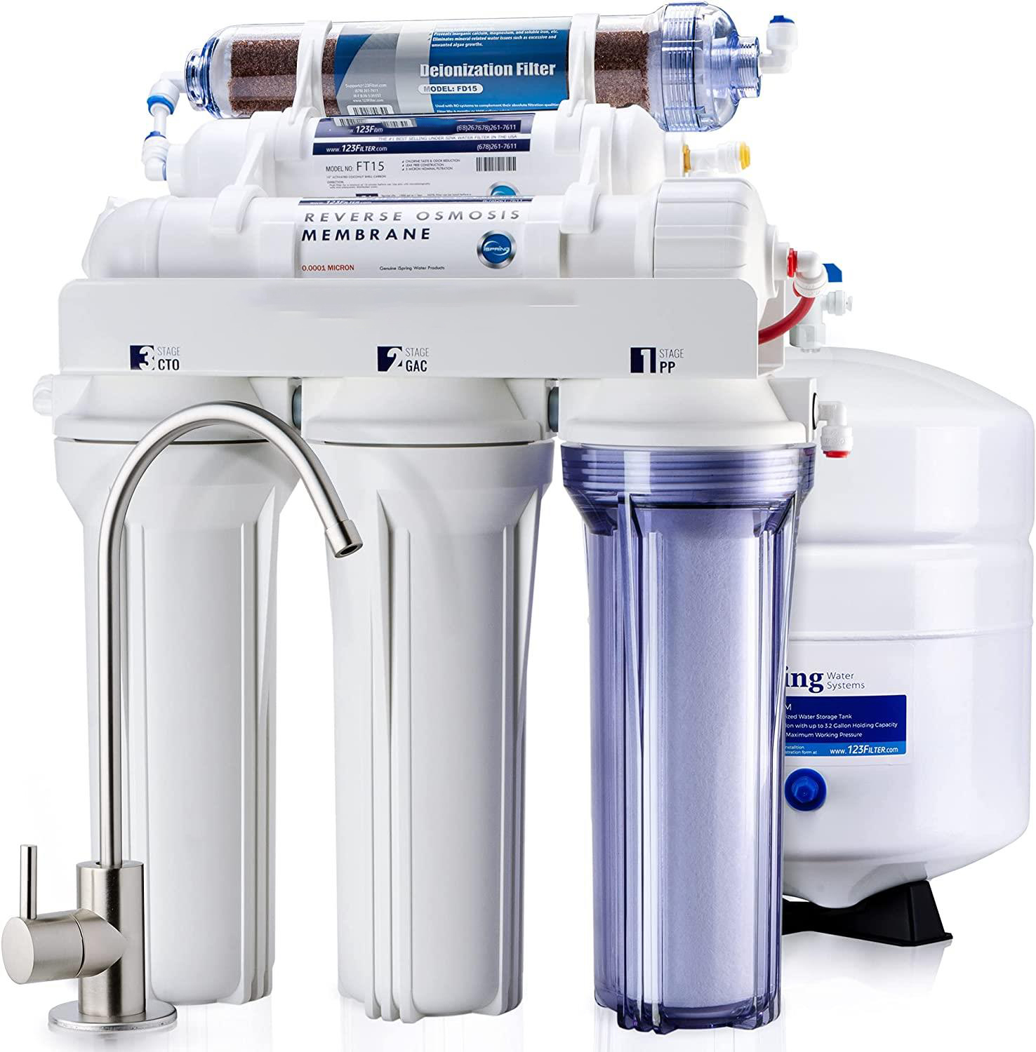 Water Filter for Sink Water Softener with 75 GPD 6 stage reverse osmosis system