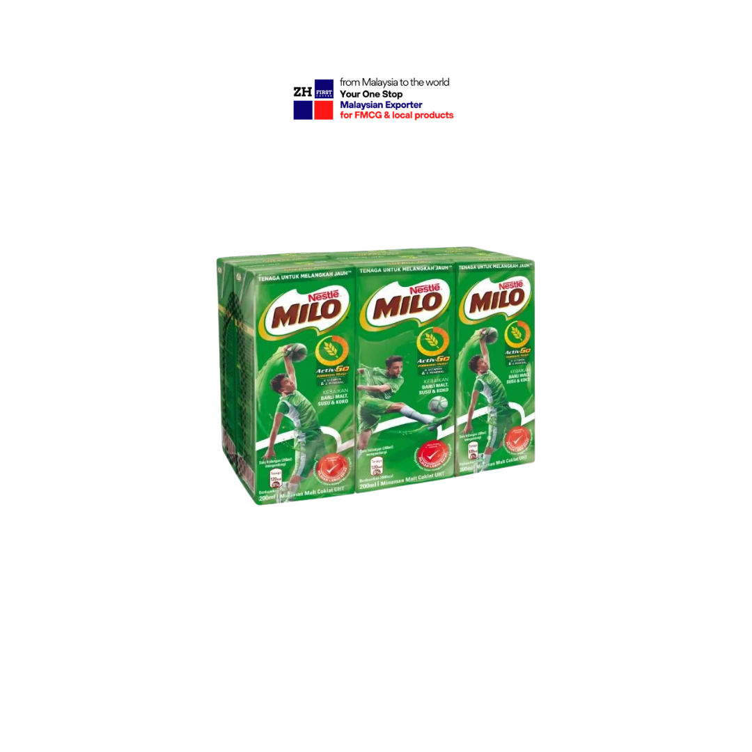 MI LO 6x200ml ACTIV-GO UHT Tetra Pack Sweet Chocolate Malt Cacao Cocoa Energy Drink Direct Factory Wholesale Price Malaysia