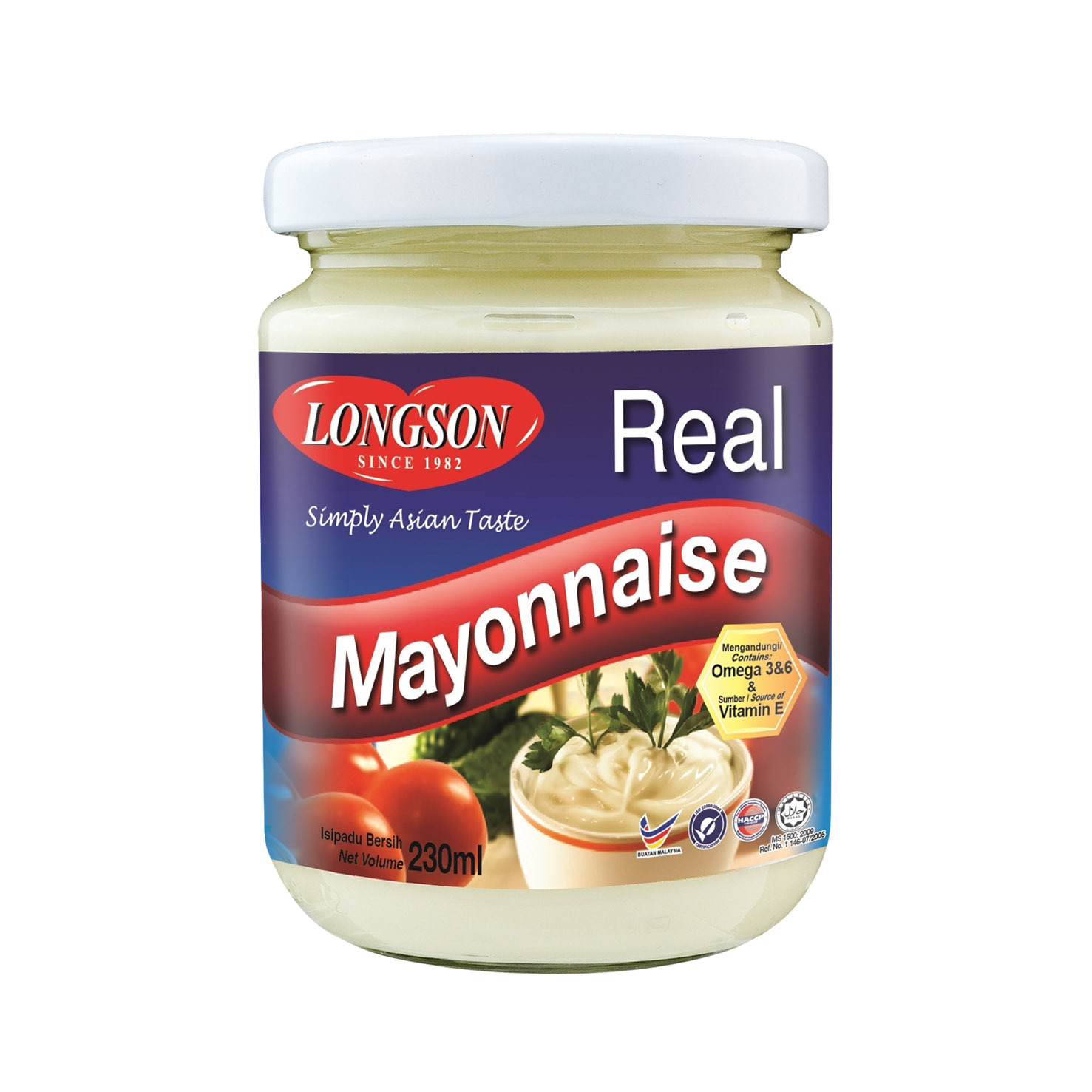 Malaysia Wholesale 230ml Creamy Mayonnaise Certified Seasoning Sauce with Primarily Sesame Sweet Sour Dippings Bottle Jar