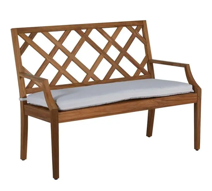 Outdoor Bench Garden Benches Solid Teak Wood High Quality Outdoor Furniture With Water Resistance Cushion