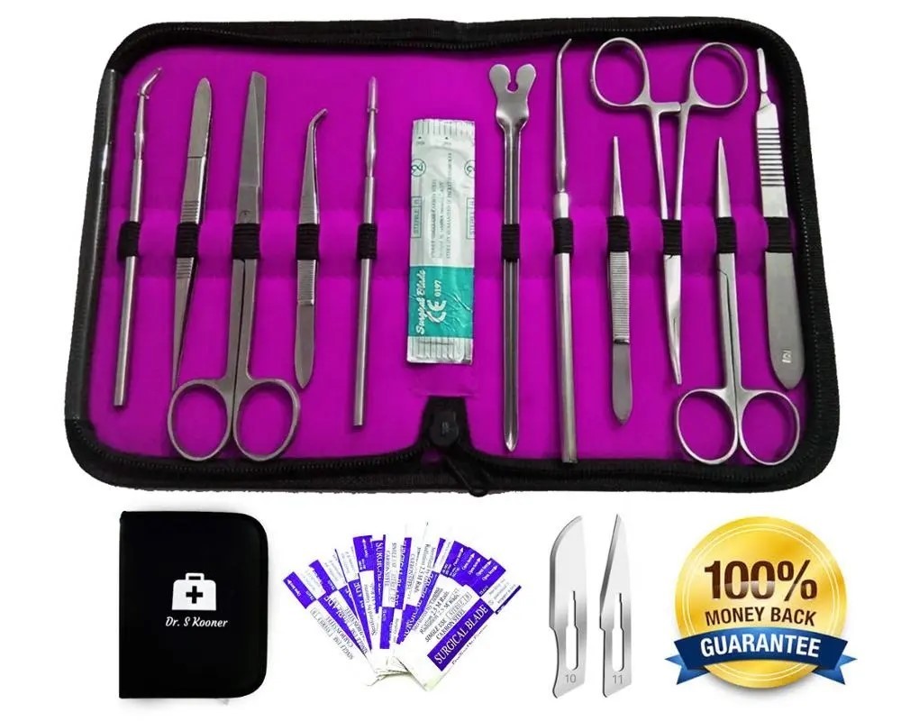 Basic Medical Dissecting Kit - Anatomy Set Quality Surgical Instruments by Dental point veterinary dissection kit needle holder