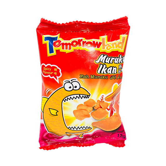 Хит продаж, горячий и пряный рыболовный крекер премиум-класса Muruku Ikan Pedas, вес 500 г, халяльный Сертифицированный магазин, Производство Малайзия