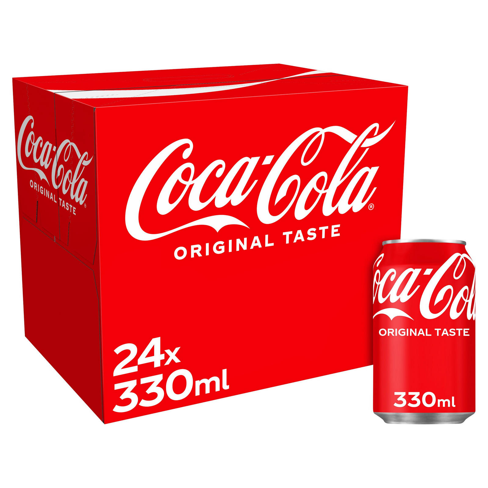 Coca Cola Zero без сахара, банка 320 мл x 24 банка, картонная упаковка, кока-кола, безалкогольный напиток