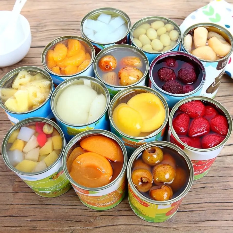Fresh Canned Fruits Variety Pack - 11oz/15oz Premium Quality Canned Oranges, Pineapples, Peaches, Cherries, Strawberries, Mangoes, Apples, Pears, Lemons, Grapefruits, Bananas, and Figs in Seed-Free Options