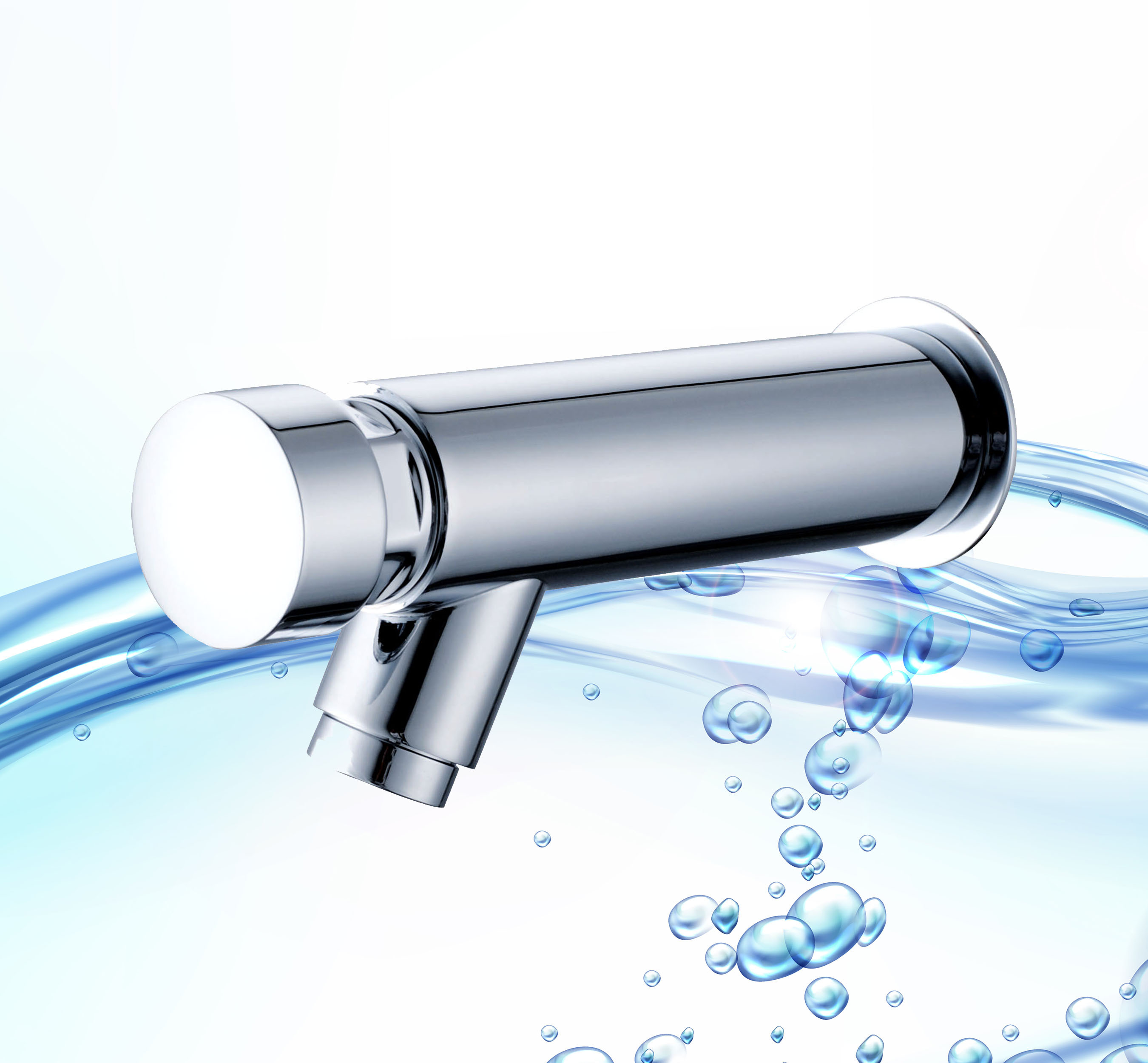 Wall Mounted Time Delay Faucet Full Brass Push Button Self Closing Faucet in Chrome Plated Self Closing Tap