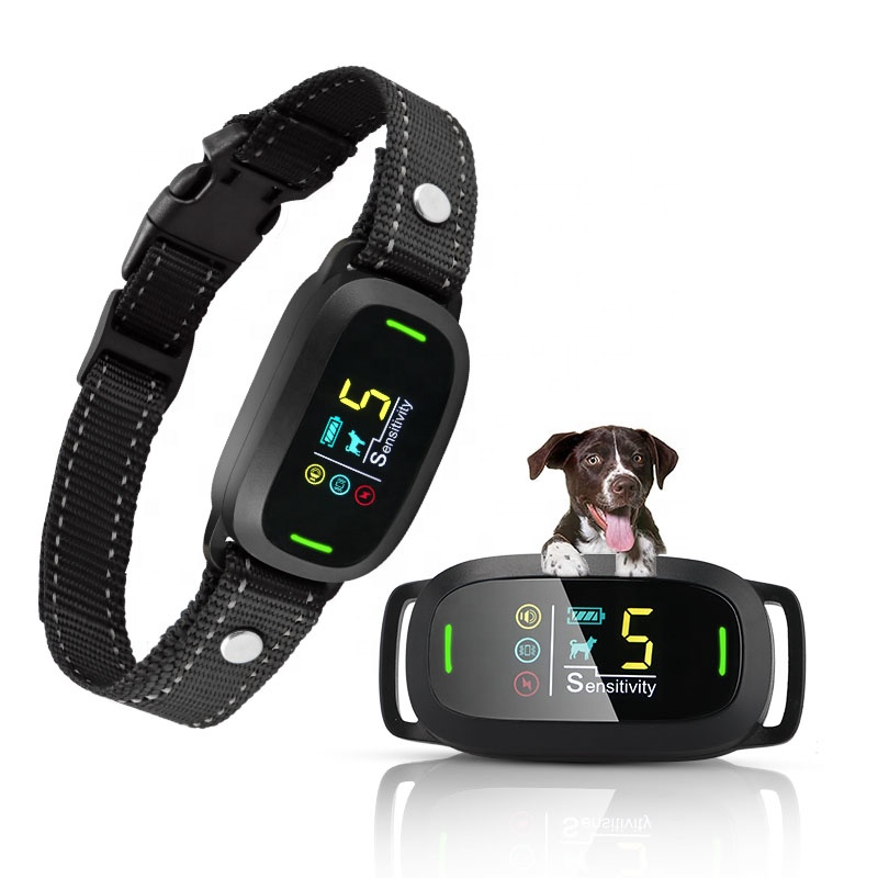 Amazo Top Seller No Bark Electric Shock And Vibration Bark Control Collar For Dog Voice Activated Anti Bark Dog Training Collar