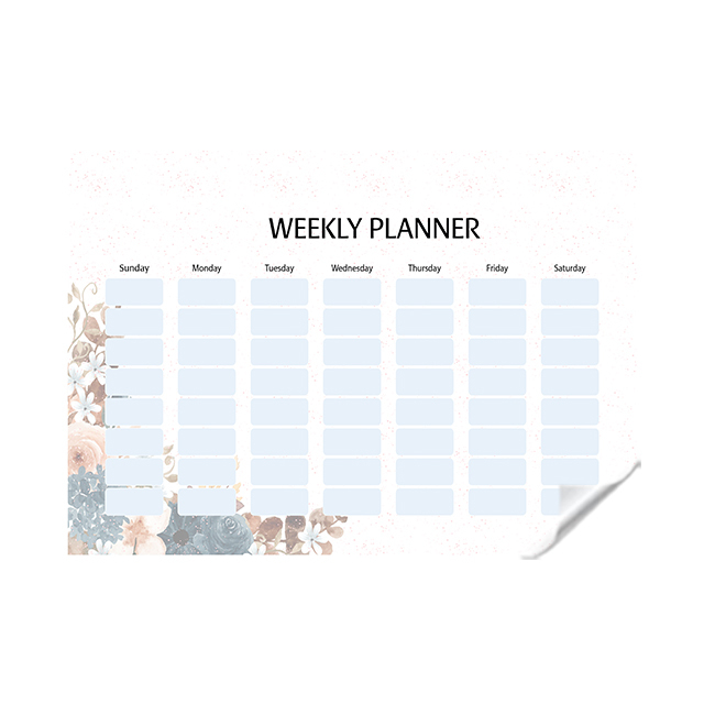 2024 Model-15 Weekly Dry-Erase Planner Durable Polystyrene Whiteboard Surface Static Electricity Wood Magnet Magnetic Board