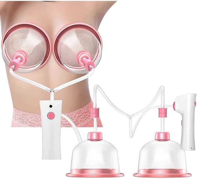 Portable Electric Breast Enhancement Massager with Vacuum Cupping Therapy & Vibrator Home Use Breast Enlargement Butt Lifting
