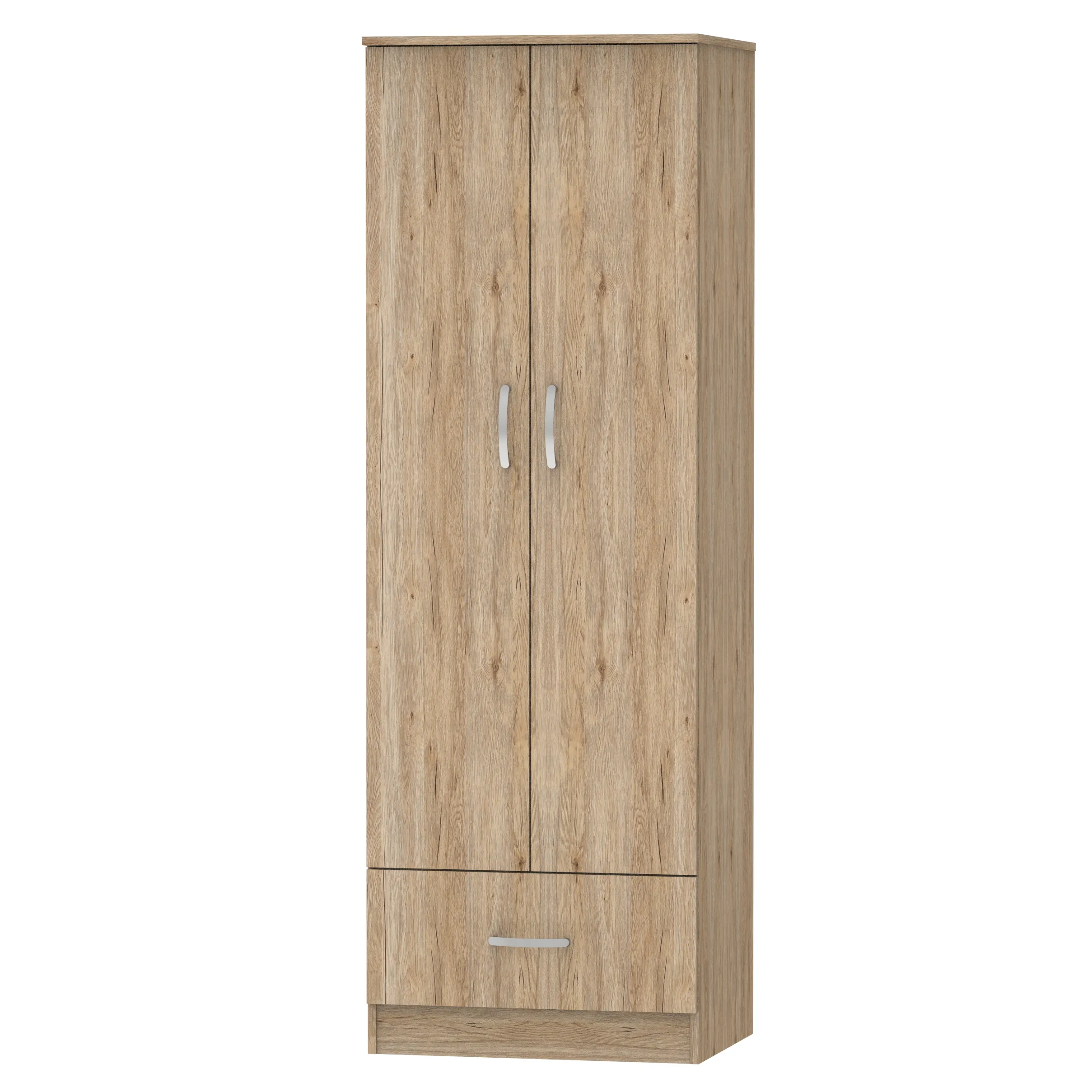 Factory Cheap Price Bedroom Wardrobe High Quality 2 Doors With Drawer Malaysia Supplier Furniture 1217