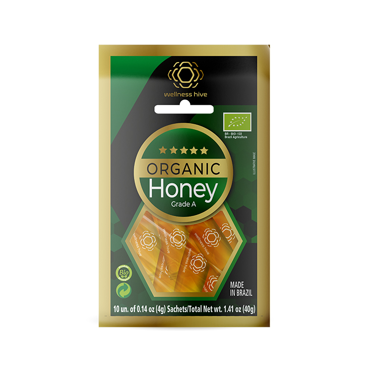 40G HONEY SACHET - A PACK 10 SACHETS - HONEY WITH UNIQUE FLAVOR AND ABSENT FROM AGROCHEMICALS
