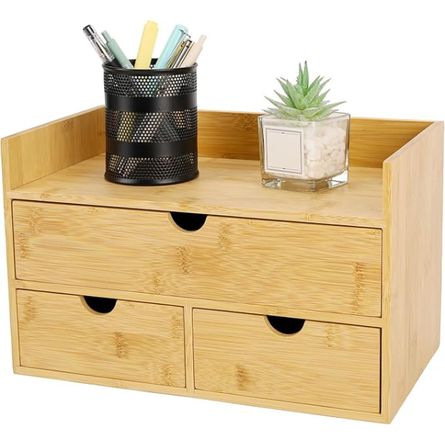 Multi-Purpose 2-Drawer Storage Box Desk, Makeup, and Bathroom Organizer for Home Office