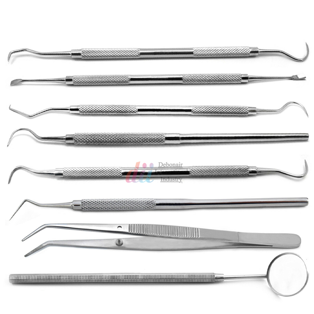 Dental Lab Equipments Dentist Plaque Remover Tooth Cleaning Kit Scaler Calculus Pick Tools Dental Oral Hygiene Kit Surgery Set