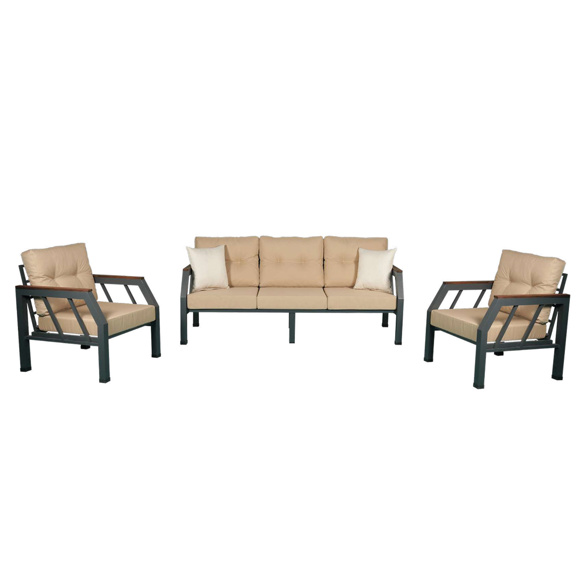 Commercial Outdoor Furniture Aluminium Patio Set UV Resistant Weaved Rope Garden Sofa Patio OEM Resort Hotel Restaurant Turkish
