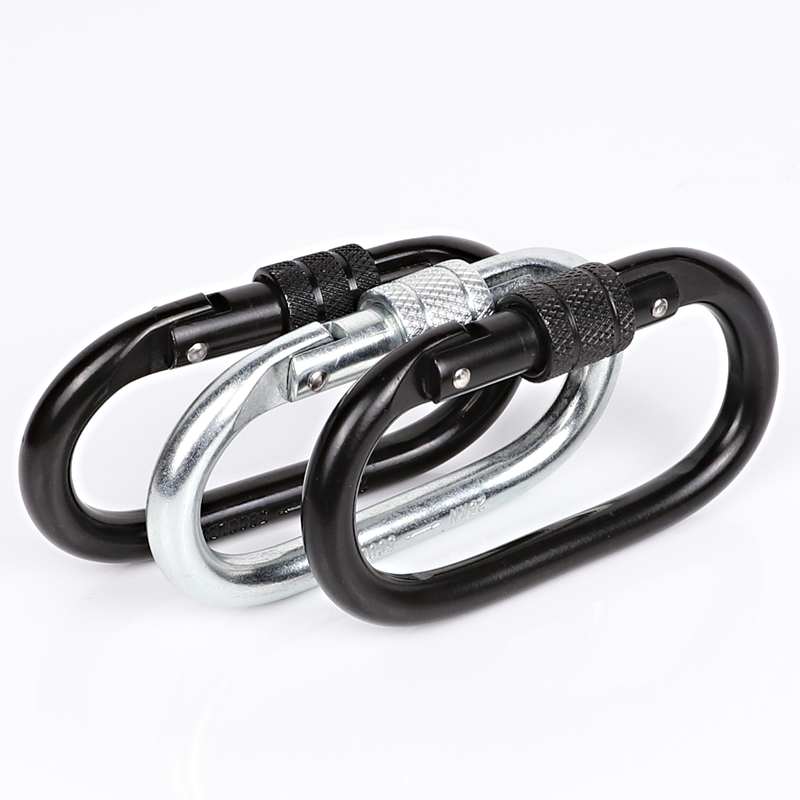 Jensan Custom 25KN Metal Rock Climbing Locking stainless Steel Carabiner Hook For Fall Protection