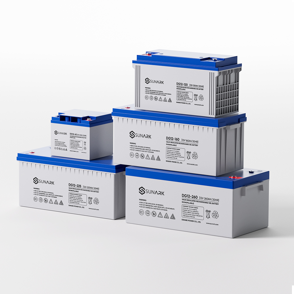Sunark Rechargeable Batterie Solaire Gel 12V 100Ah 200Ah 250Ah 300Ah Solar AGM Lead Acid Battery