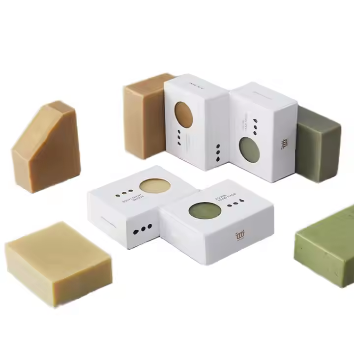 Eco Friendly Colored Handmade Soap Box Packaging Body Care Skin Care Sphericity Soap Bar Cosmetic Waterproof Paper Cardboard Box