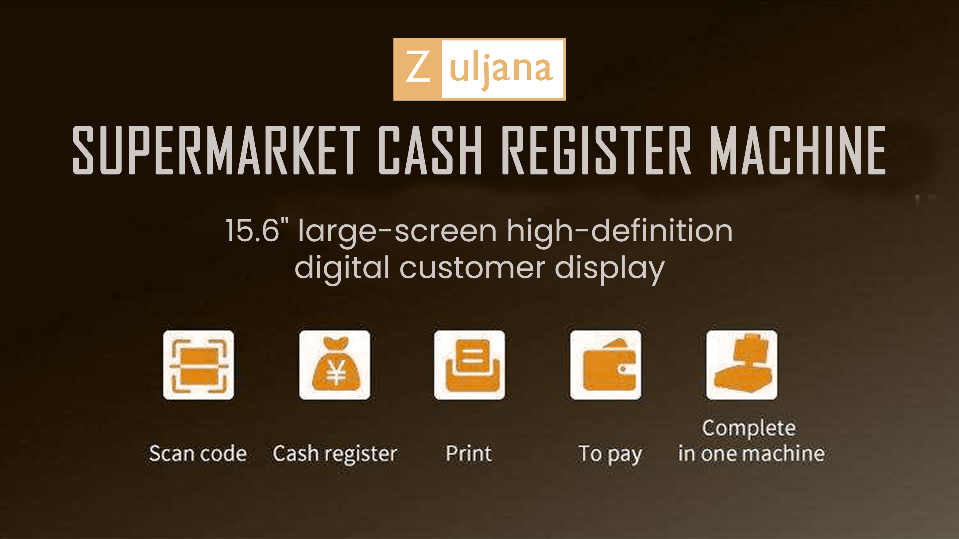 15.6 Inch Barcode POS System All In One Windows POS System For Retail Shop POS Terminal Cash Register For Super Market