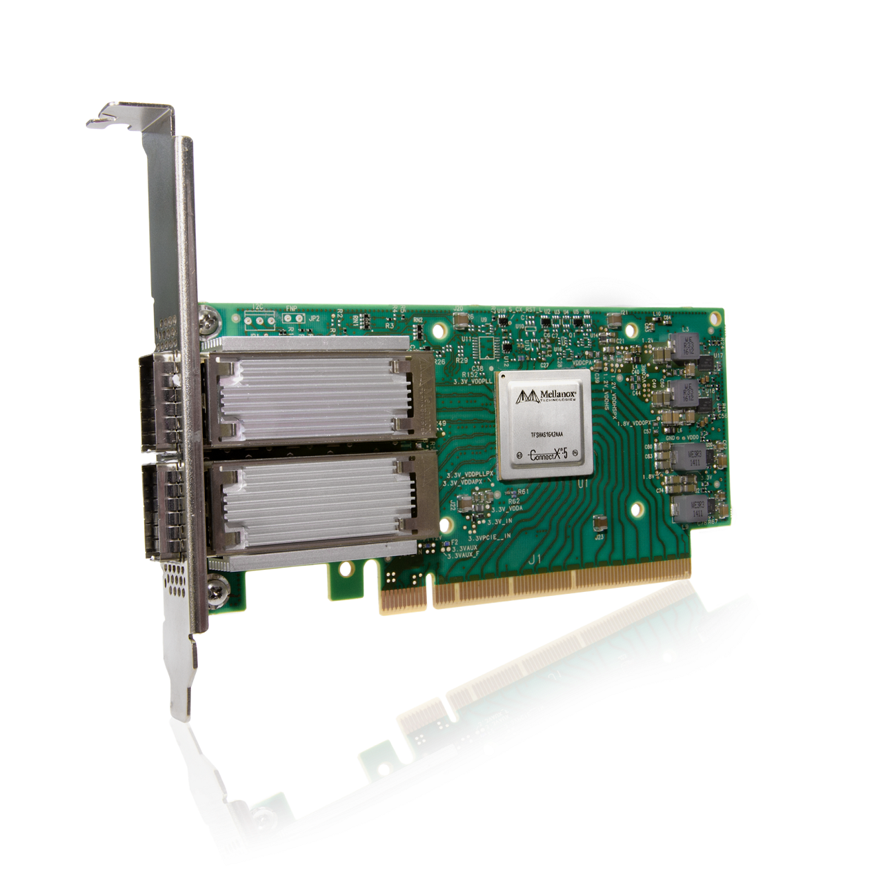 Оригинальный mellanox MCX556A-ECAT ConnectX5 VPI Адаптерная карта адаптер с двумя портами для QSFP28 EDR IB pci-e сетевая карта