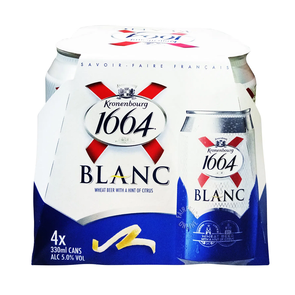 Оптовая продажа 1664 Kronenbourg Blanc с пивом 24x33cl в банках и бутылках