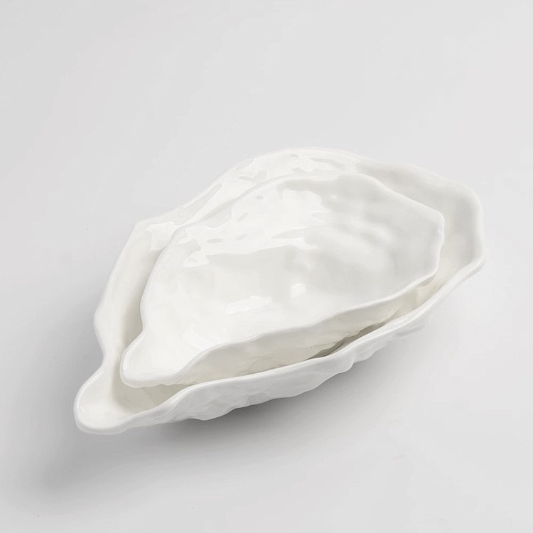 Plate Price Porcelain Gastronomy Salmon Sashimi Plate Salad Bowl Ceramic Bowls 17 Inch Big Seafood Platter Oyster Shell Plates