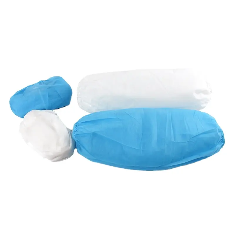Top Quality Disposable Machine Made Nonwoven Blue Sleeves Arm Cover with Elastic
