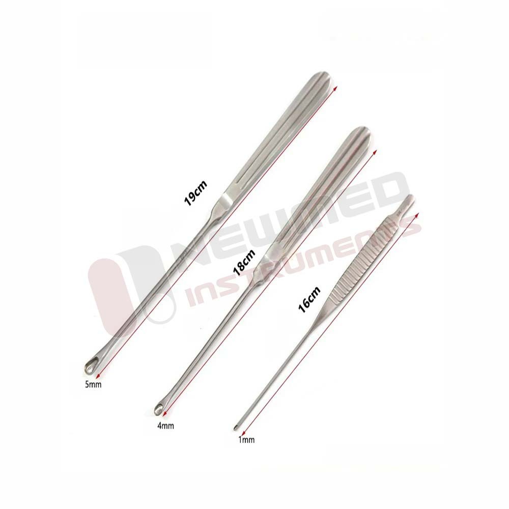 Ophthalmic Surgical Instrument Single Head Nasal Curette Eye Curette 1mm 4mm 5mm
