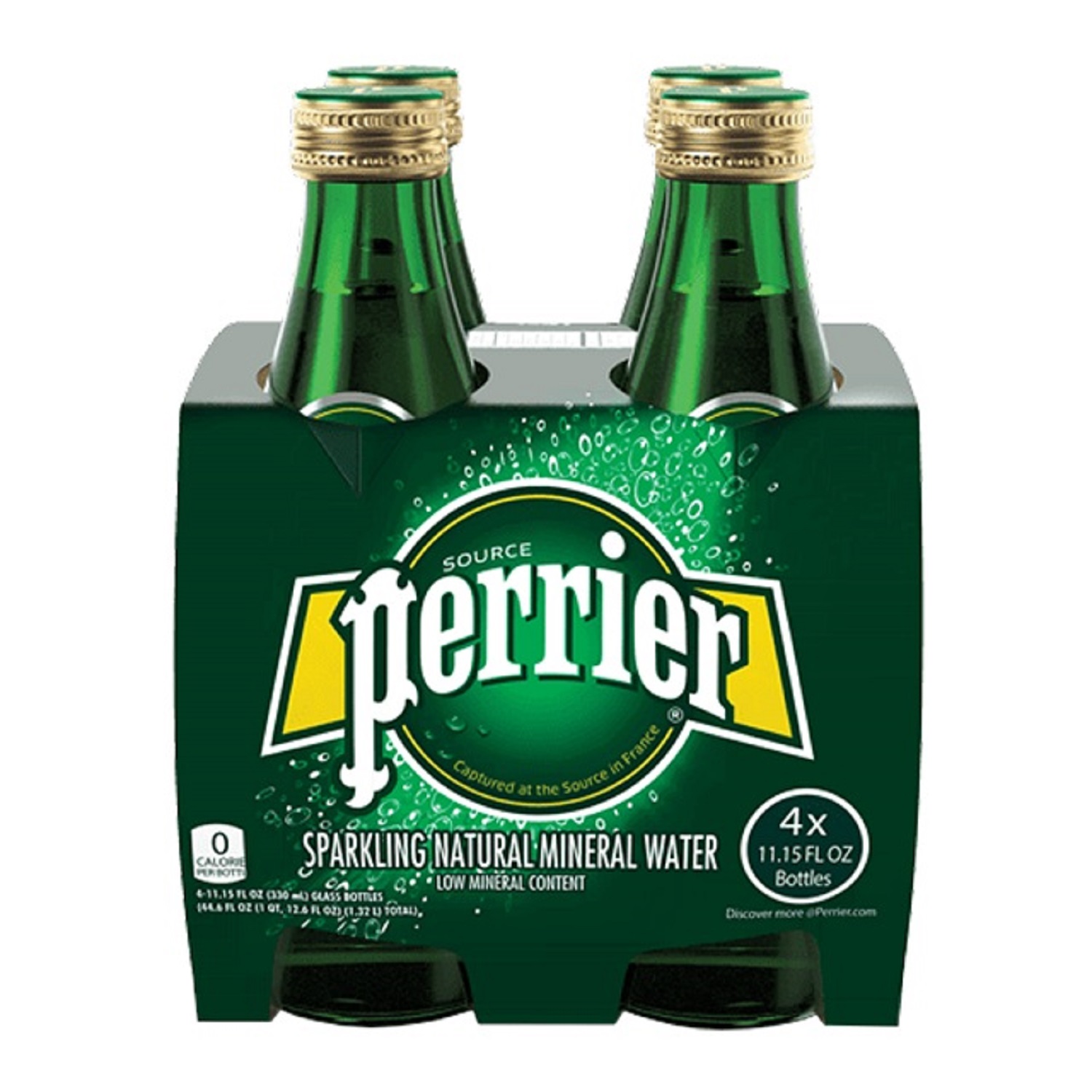 Натуральный сверкающий стакан для воды и пластиковые бутылки Perrier лимонный 20cl