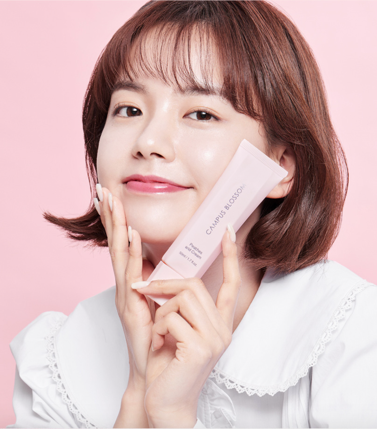 Campus Blossom Peaches and Cream SPF50+ PA++++ 50ml/1.7fl.oz [Primer|Makeup Base|Tone Up Cream|Fixing|Thin Base|Tone Control]