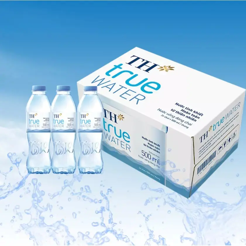 TH true WATER - Purified Water From Nui Tien Ground - 350mlx24 High Quality Drinking Water Pure GROUND Source