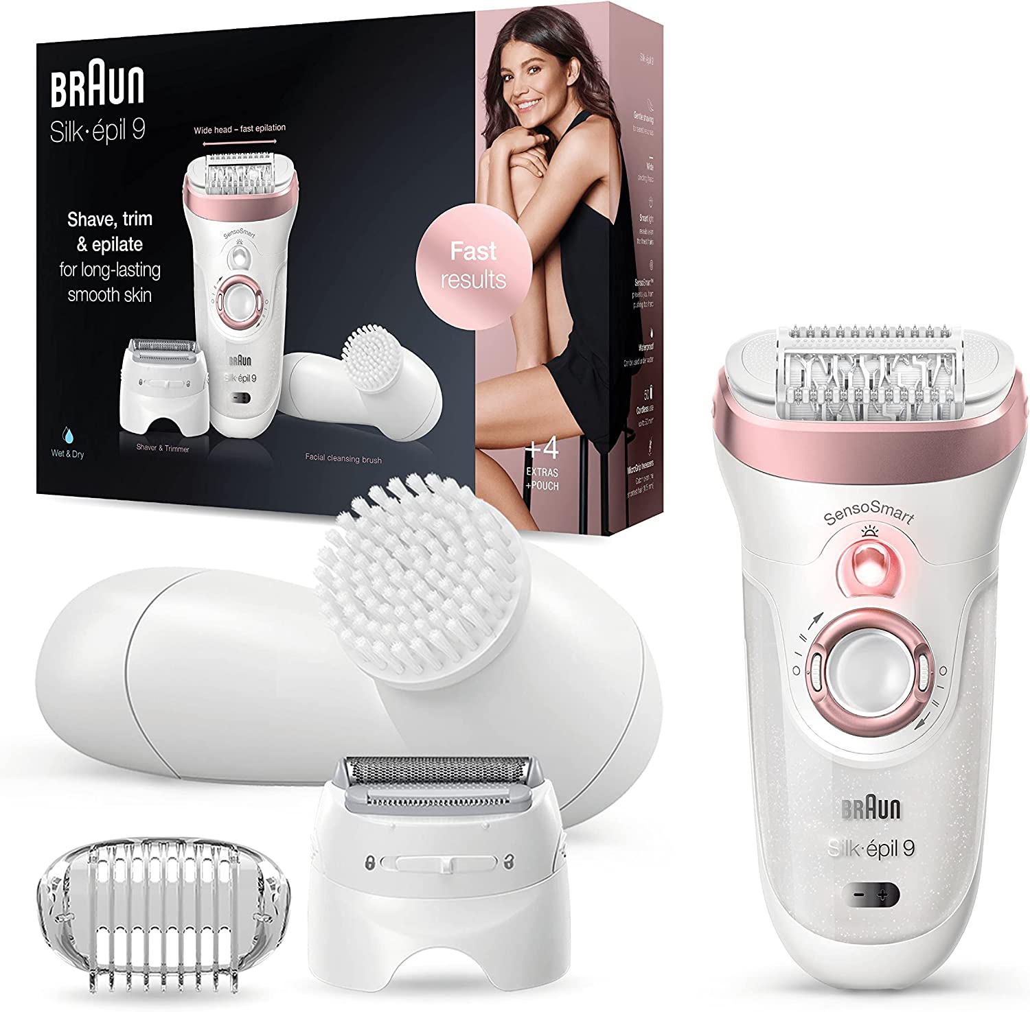 Braun Silk-Epil 9 9 890 влажный и Сухой эпилятор с 4 дополнительными услугами вкл.