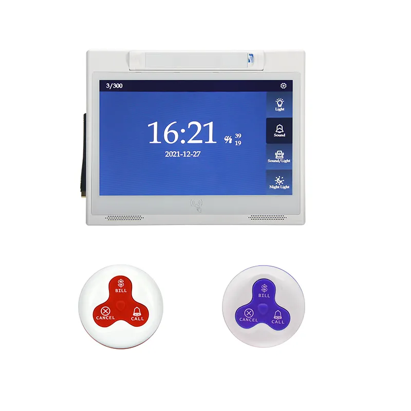 Wireless Waiter Calling System Call Bell Paging System Smart Display Receiver For Restaurant