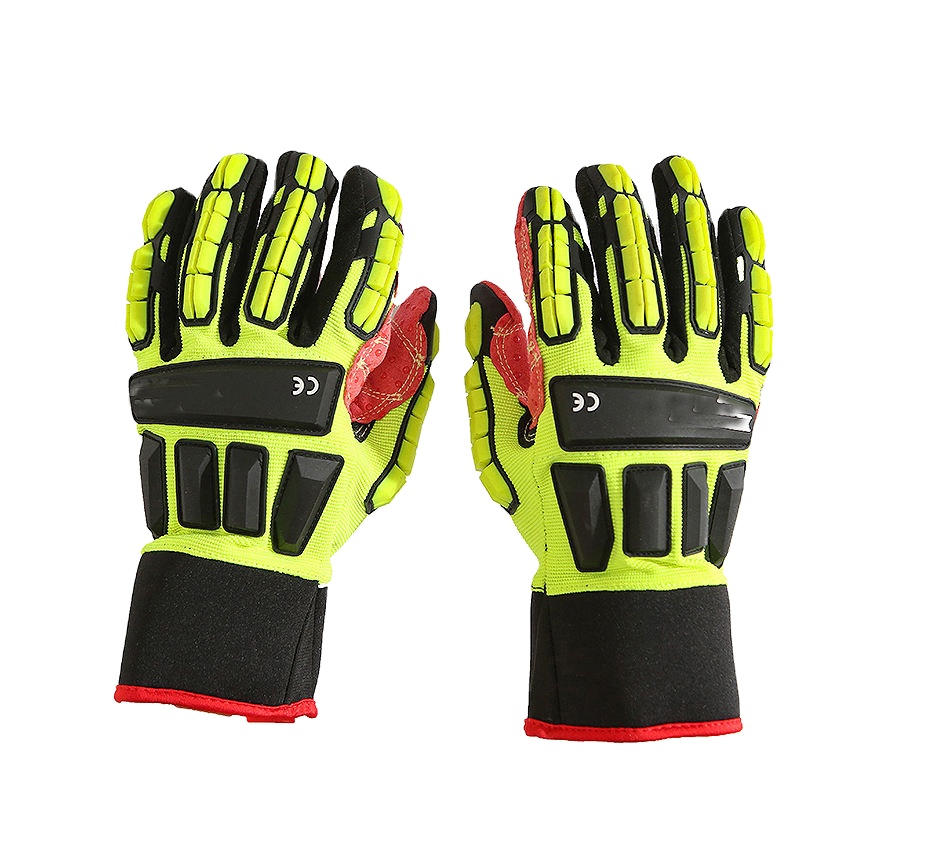 Tiger Master Non-slip PVC Dots Comfortable TPR Impact Resistant Mechanic Gloves Oil & Gas Industry Gloves Mechanic