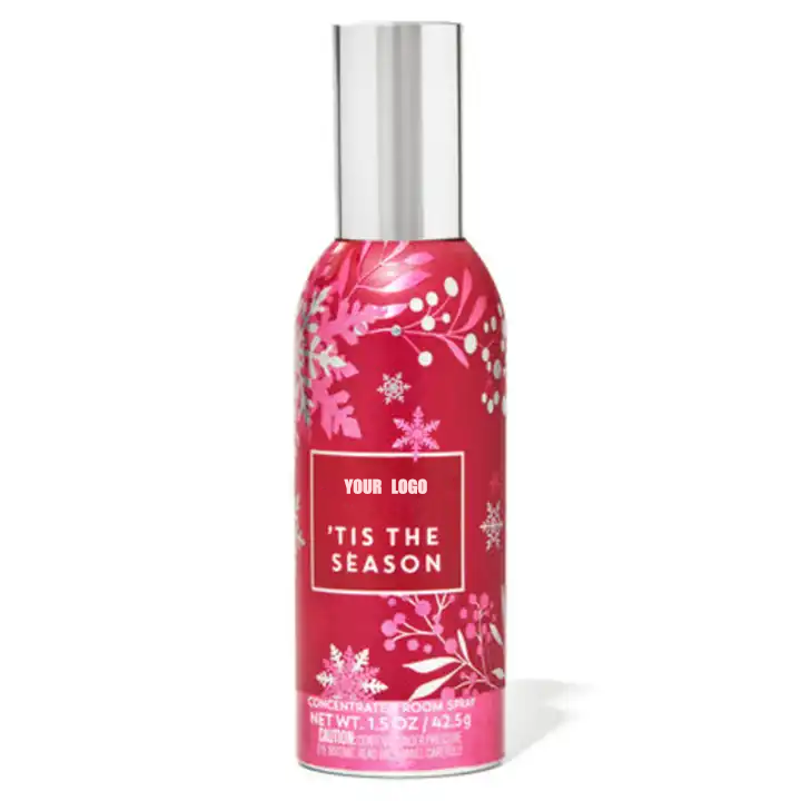 Wholesale Christmas Color Print Label Household Aromatic Air Freshener Fragrance Room Spray for Home Car & Office for Hotels