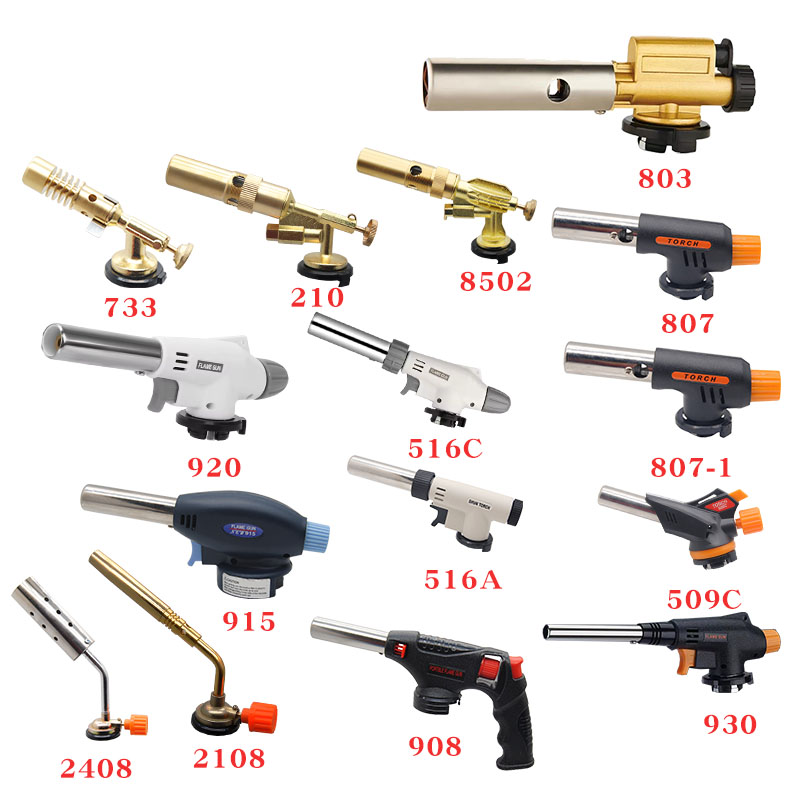 Factory Flame Gun Butane Burner Welding Gas Portable Butane Gas Welding Torch Metal Gun For Camping Flame Ignition lighter