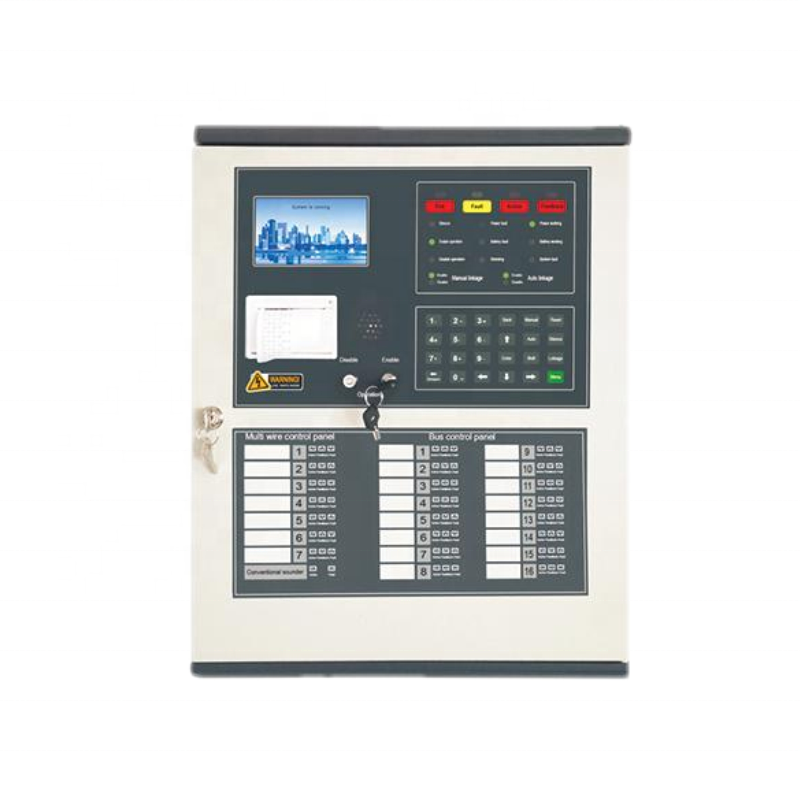Wireless Addressable 2 loop System Fire Alarm Control Panels for Home Buildings