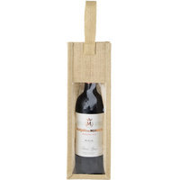 100% Jute Fabric Bag with Window Eco-Friendly Product