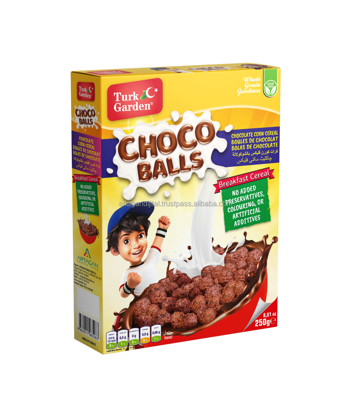 Высококачественные злаки для завтрака, шарики Choco