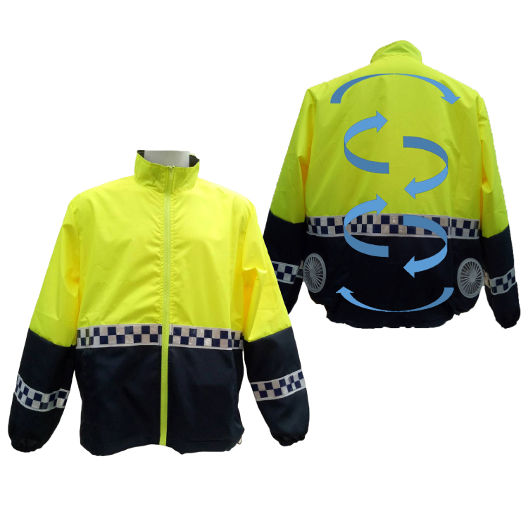 Custom Outdoor Heatstroke Clothing USB Cooling Clothes Air Fan Reflective Safety Jacket