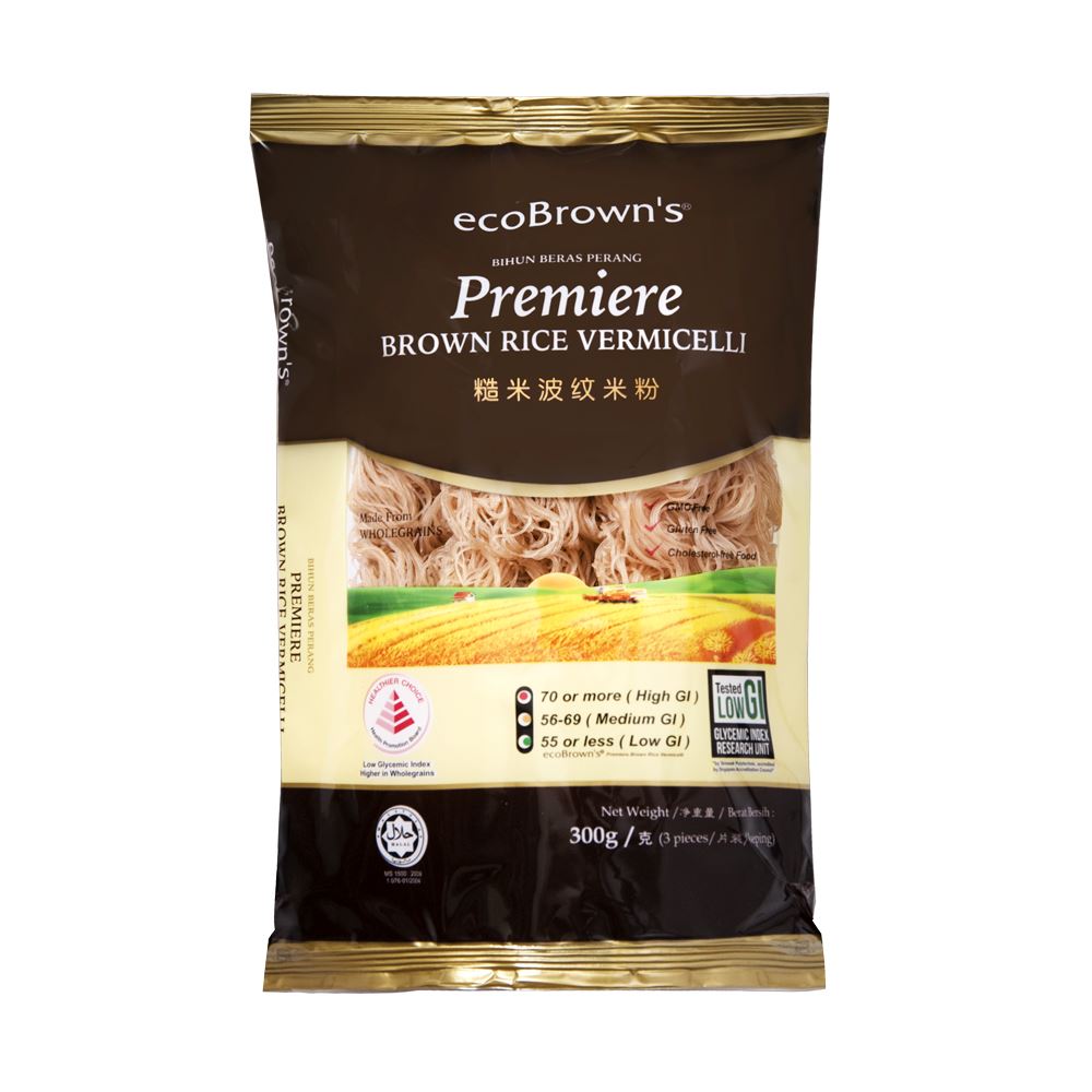 Malaysia Wholesales Ecobrown's Premiere Organic Instant Wholegrain Vermicelli Rice Noodles / Glass Noodles Halal-Certified