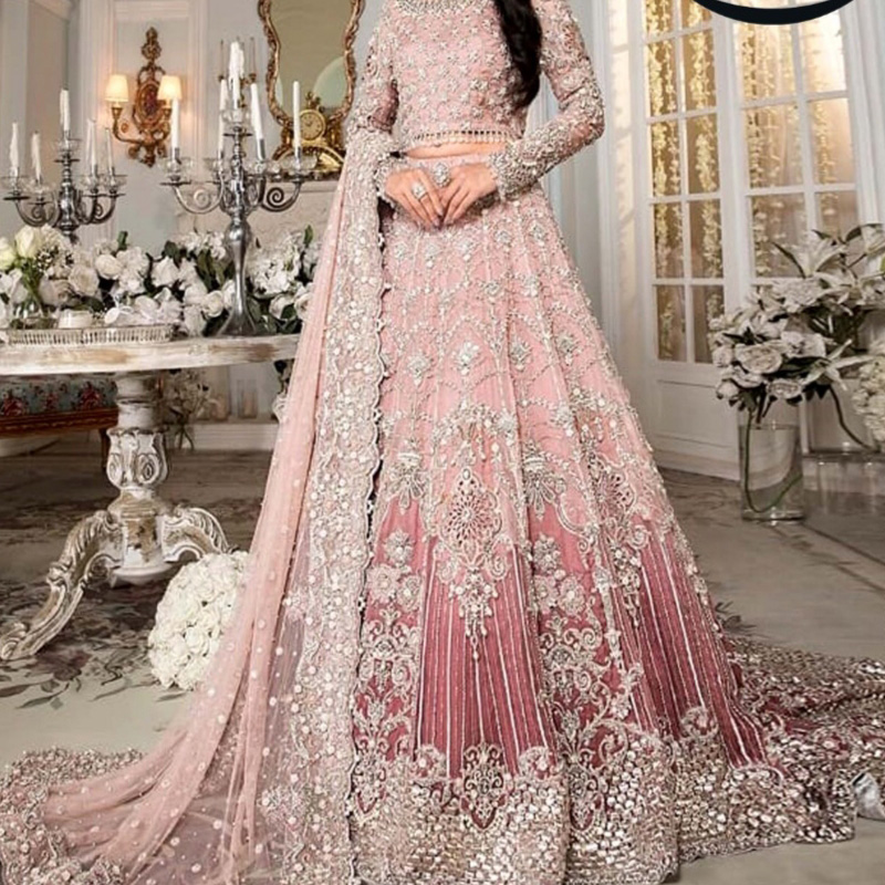 Lehnga Холи, одежда для вечеринки, свадебные платья, короткие из сетчатой ткани, тяжелая вышивка, вместе с сеткой дупатта и шелковые брюки