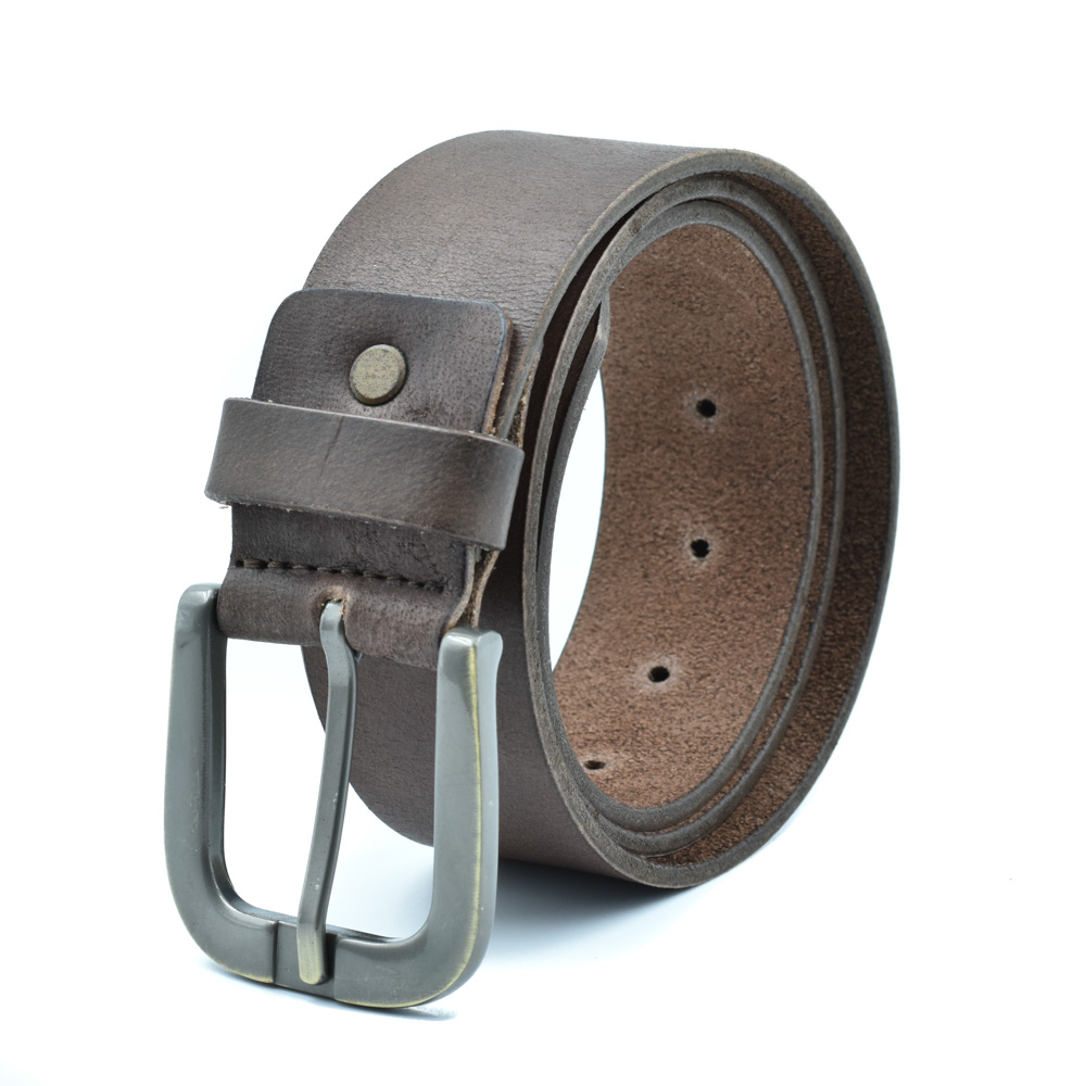 Genuine Leather Belt Full Grain Mens Casual belt Antique Buckle Waist Durable