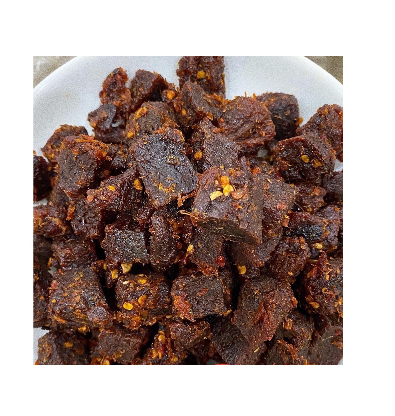 Yummy Сладкая ручная работа нежная текстура 200 г кубики говядина джерки с упаковкой в сумку готов к отправке из Вьетнама