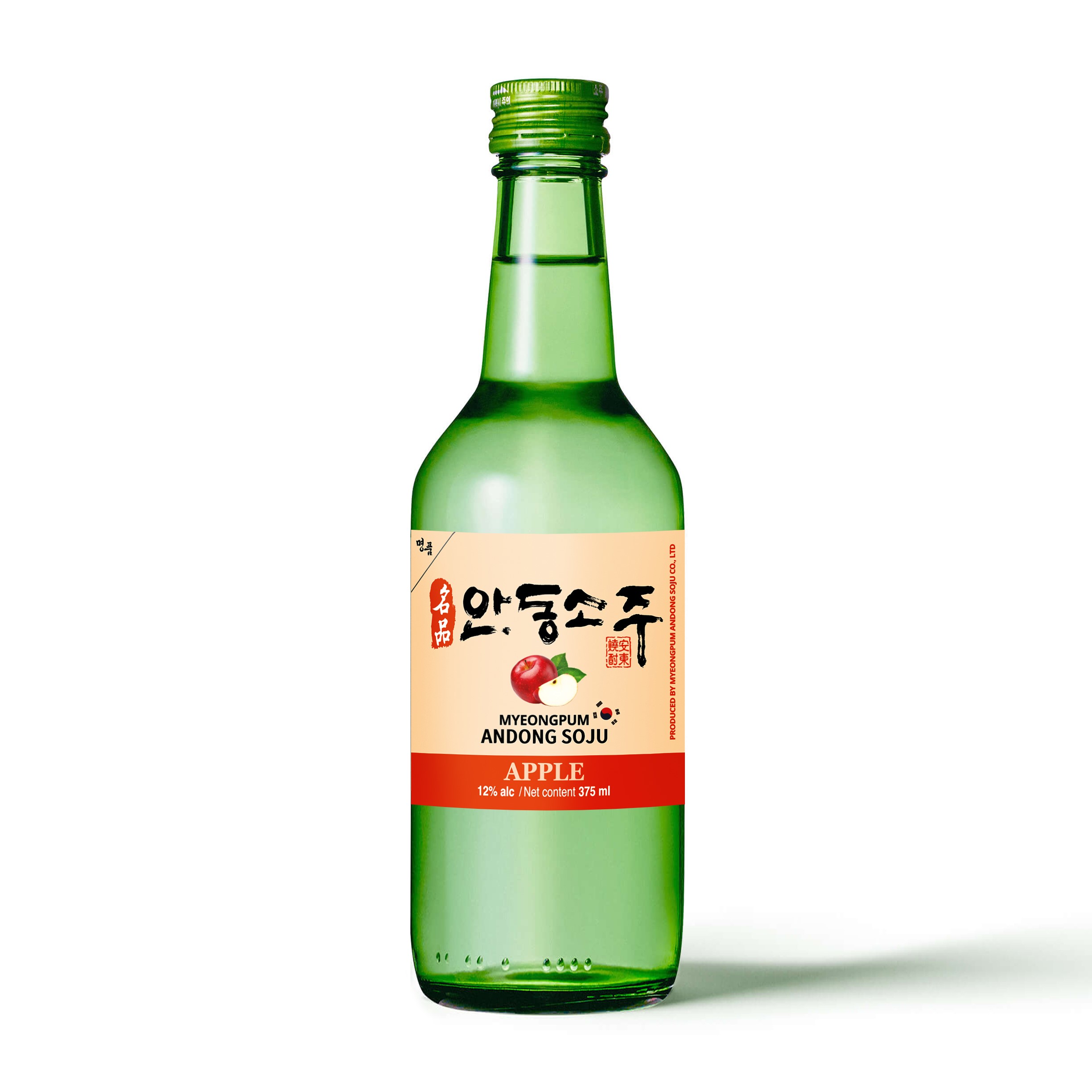MYEONGPUM ANDONG SOJU вкусная корейская традиционная бутылка SOJU 375 мл 12% Премиум яблочный фруктовый вкус Soju алкоголь