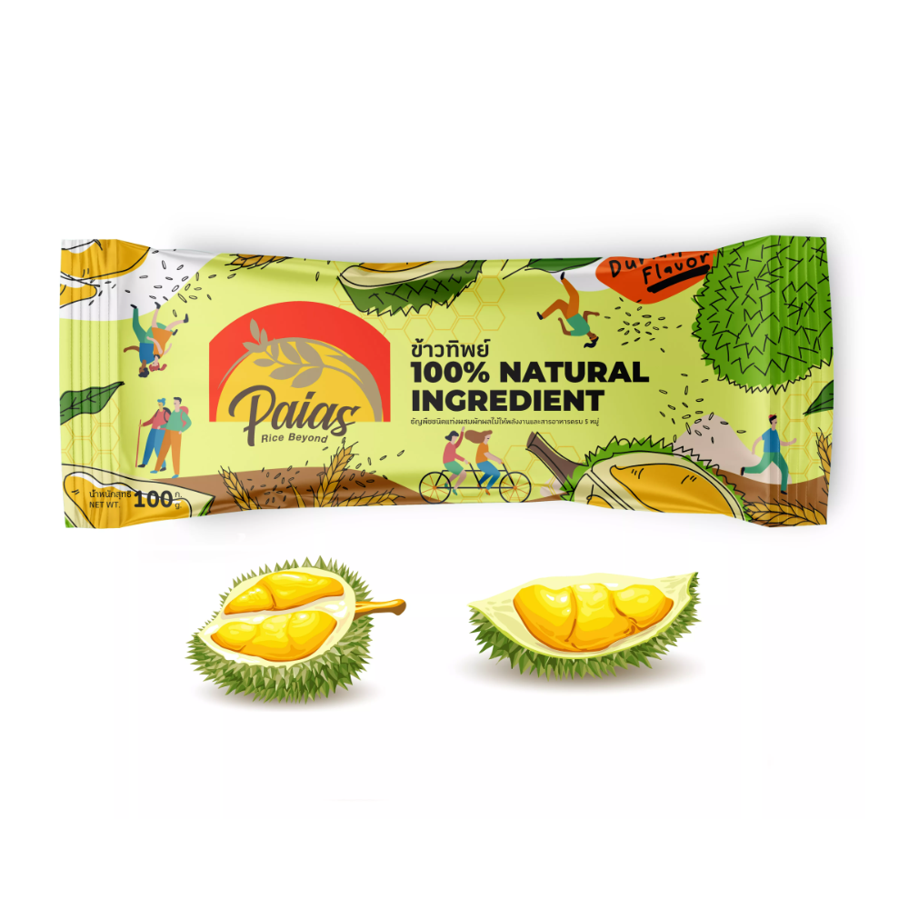 Durian Аромат Риса каши зерна снэки мульти витамины Здоровая пища для веганов высокое качество из Таиланда