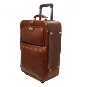 Luggage Carry Large Capacity Low Price Durable Leather Trolley Bags Hot Sale OEM Service Leather Trolley Bag For Travelling