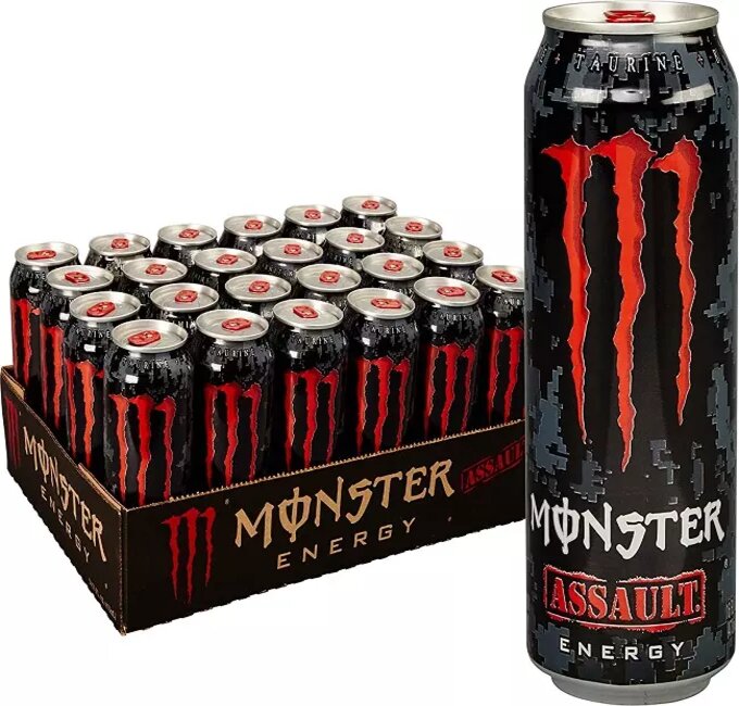 Энергетический напиток Monster Energy Assault, 16 жидких унций, 24 шт. в упаковке, оптовые поставщики